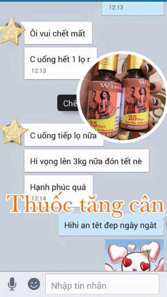 Phản hồi của khách hàng sau khi dùng thuốc tăng cân Wisdom Weight 13