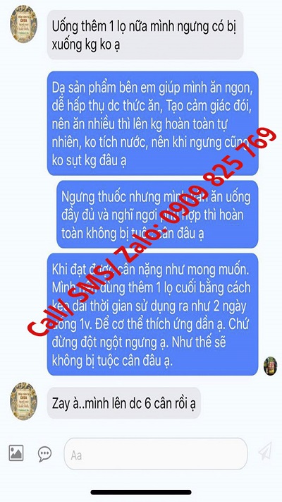 Phản hồi về thuốc tăng cân Wisdom Weight