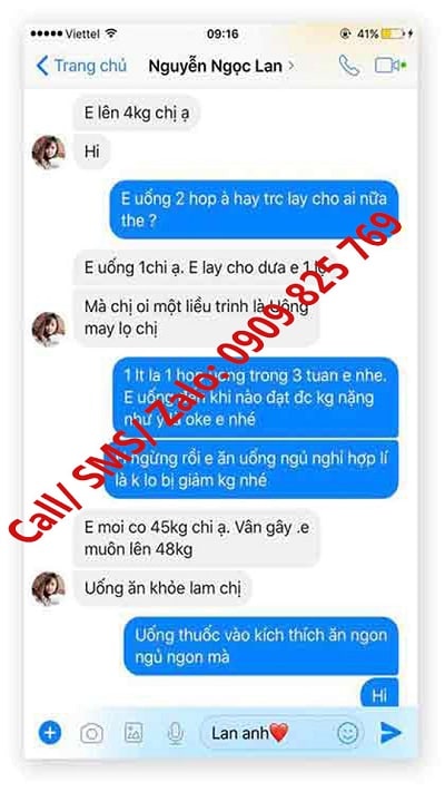 Phản hồi của khách hàng sau khi dùng thuốc tăng cân Wisdom Weight 1