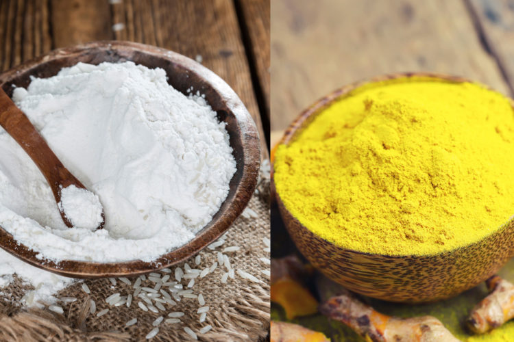 Mặt nạ tinh bột nghệ, bột gạo và sữa chua