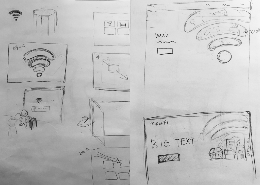 Yelp Wifi concept sketches