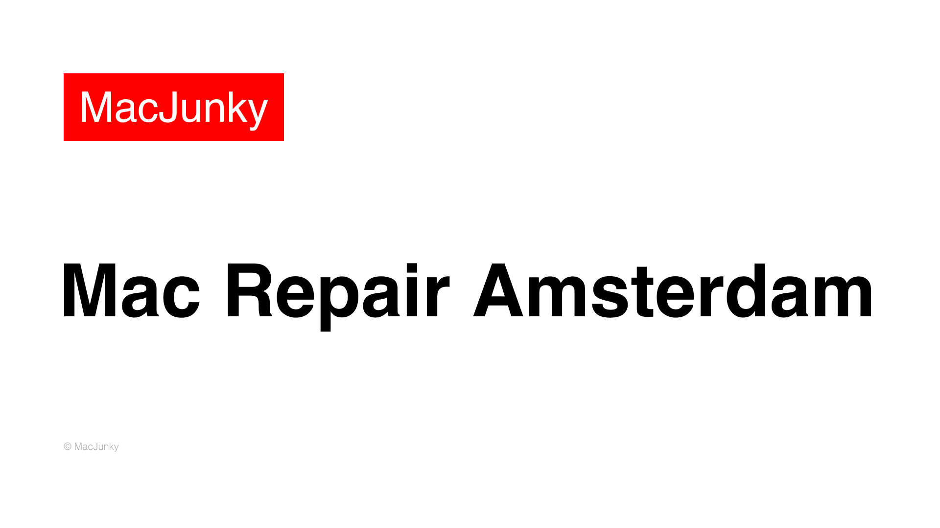 Mac Repair Amsterdam