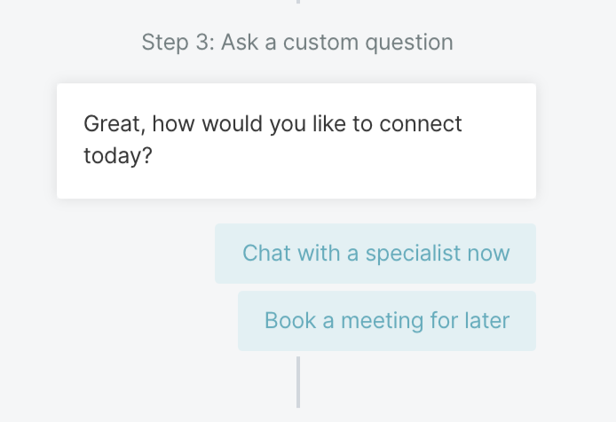 Chat or meeting option.