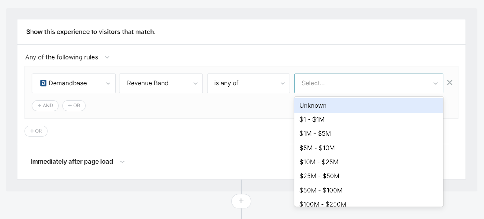 Setting filter rules in your experience.