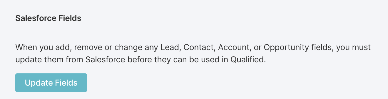 Updating Salesforce Fields in Qualified