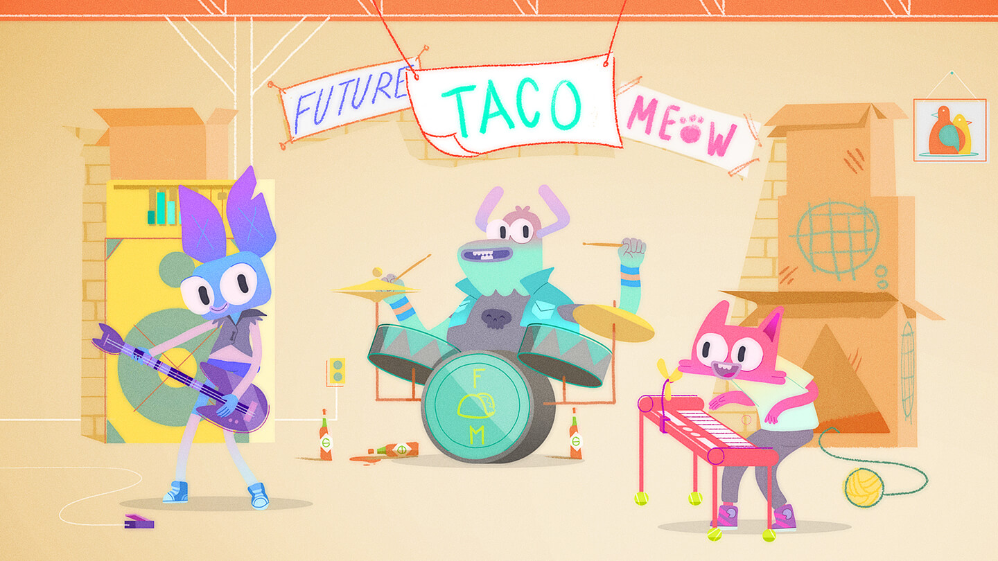 Disney animated short film Future! Taco! Meow!