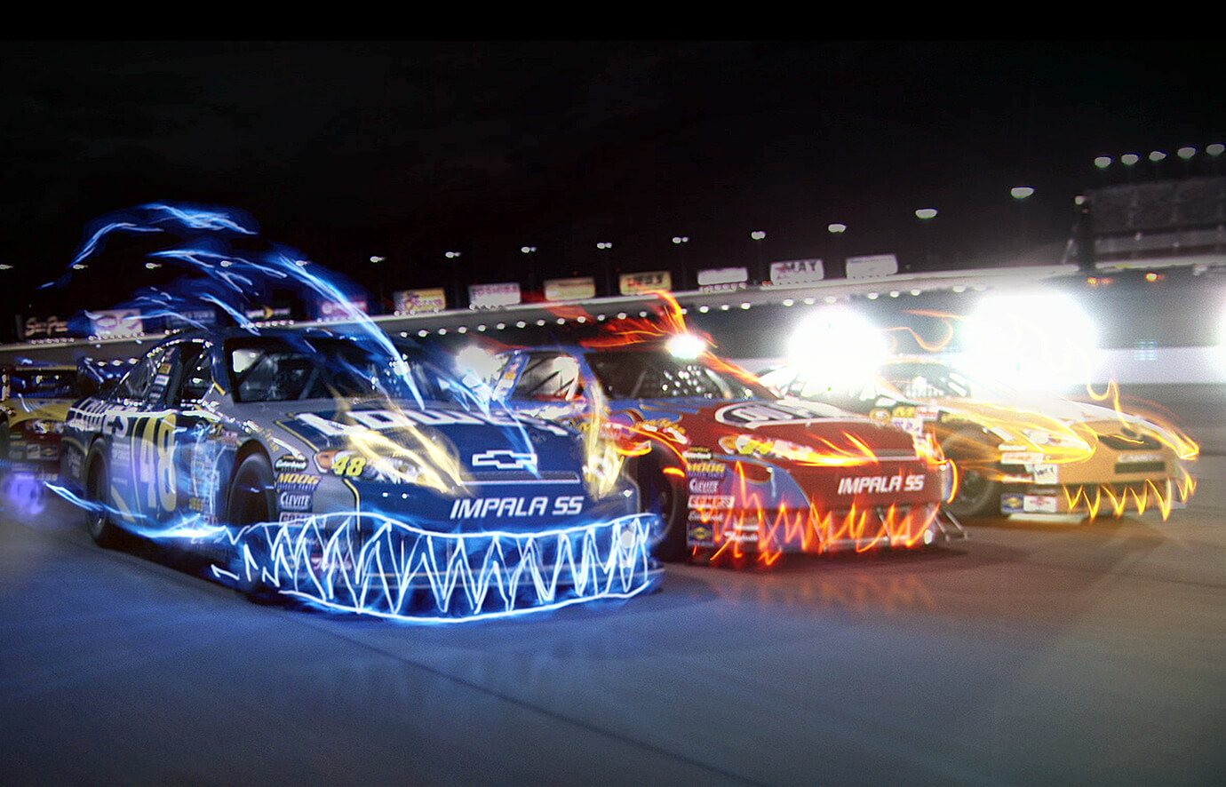 Animated commercial for Sprint's Monsters of Nascar