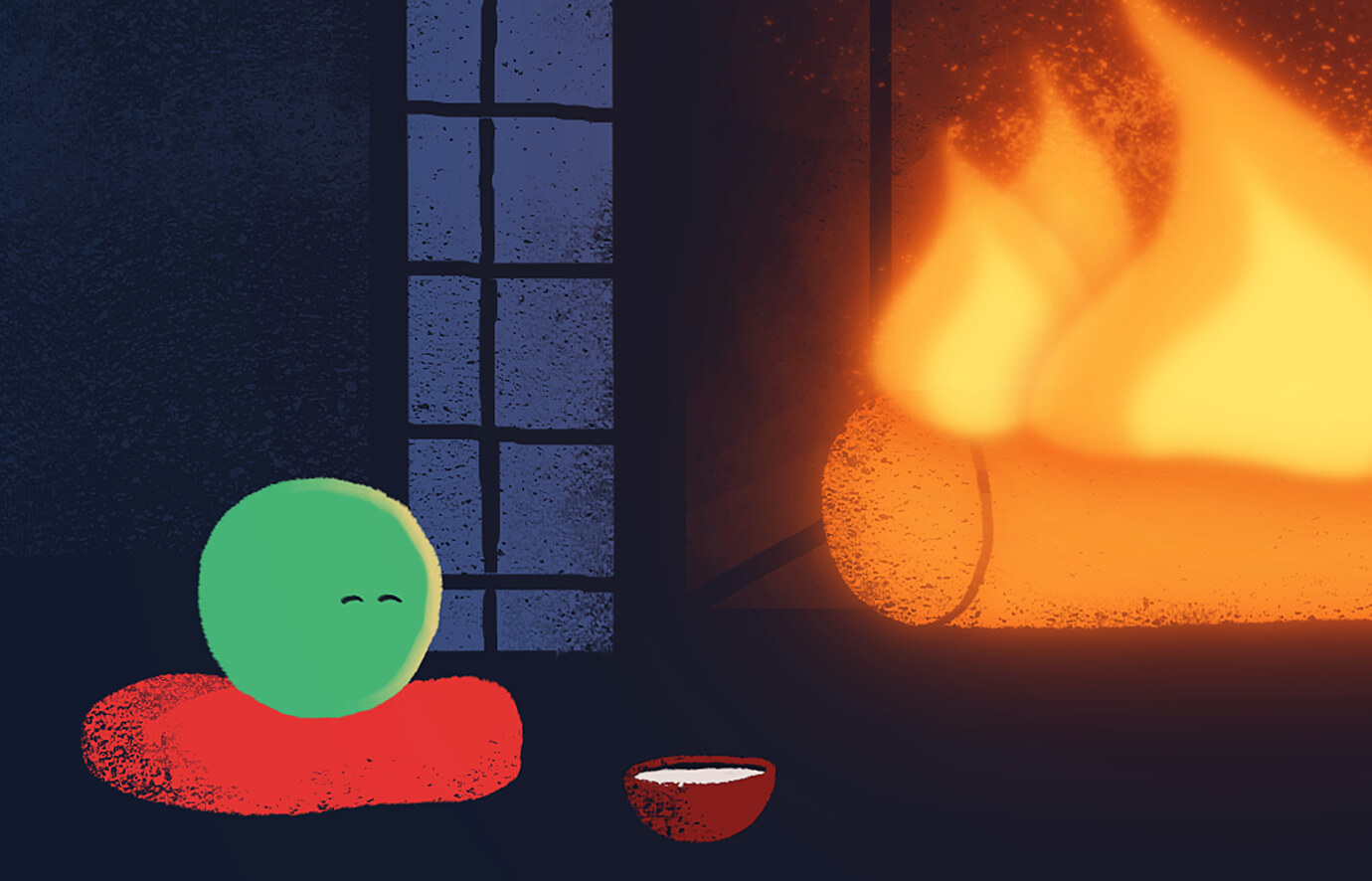 Yule Log of Love animation loop