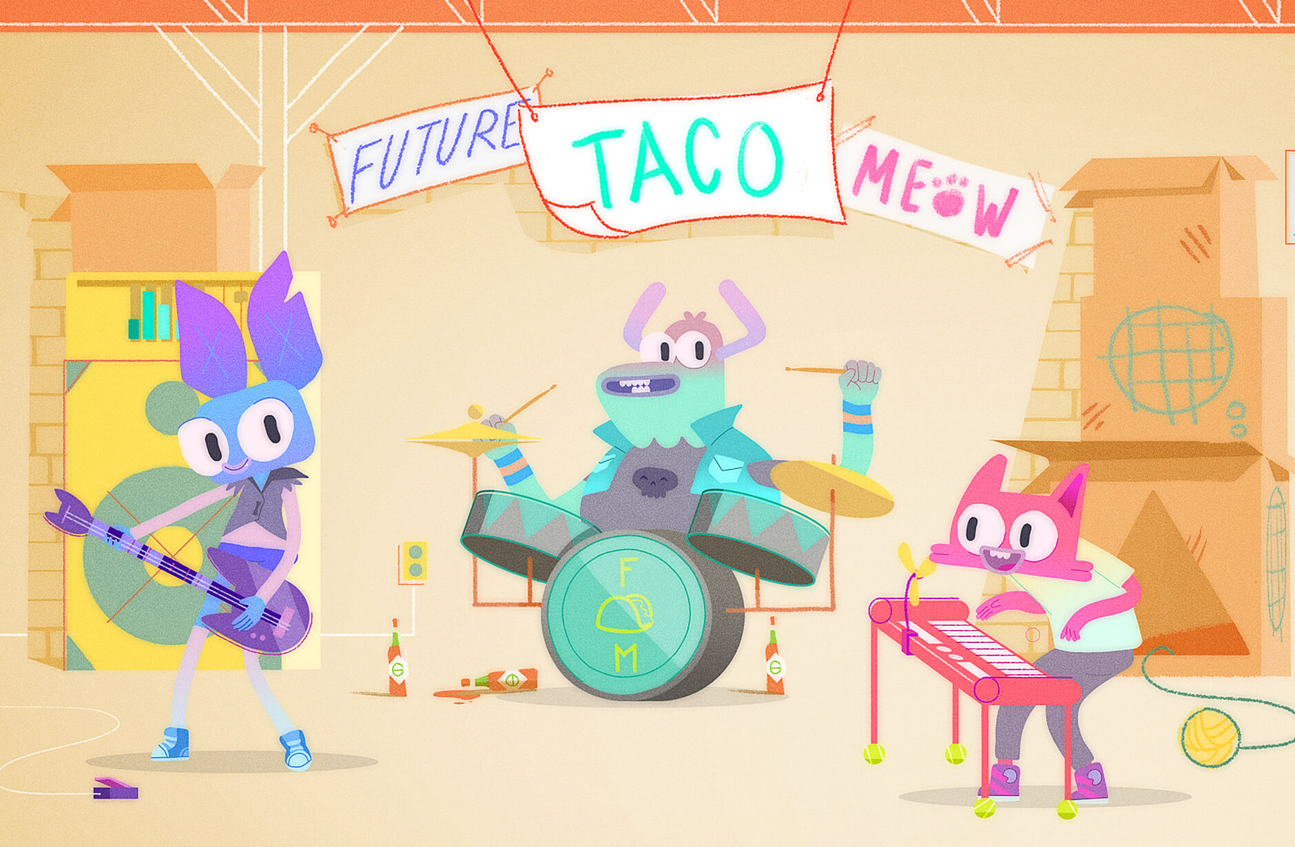 Disney animated short film Future! Taco! Meow!