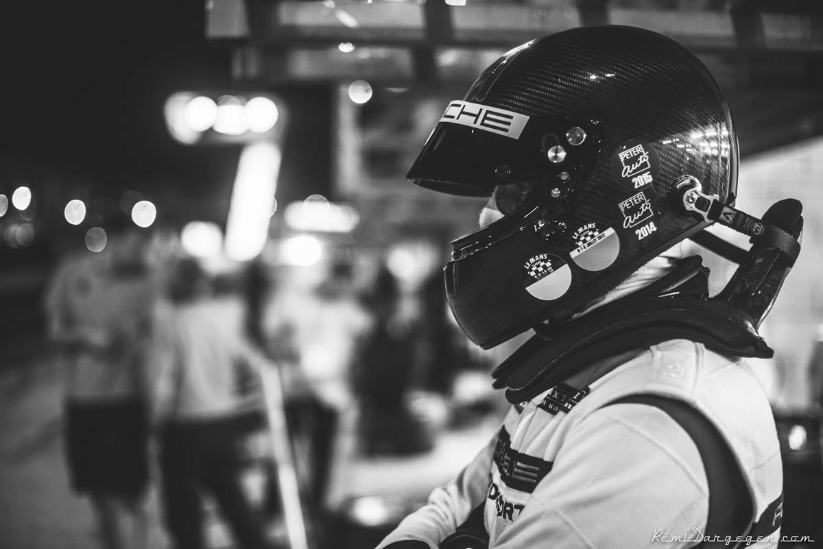 Maxed-Page Porsche specialists driving at the Le Mans Classic