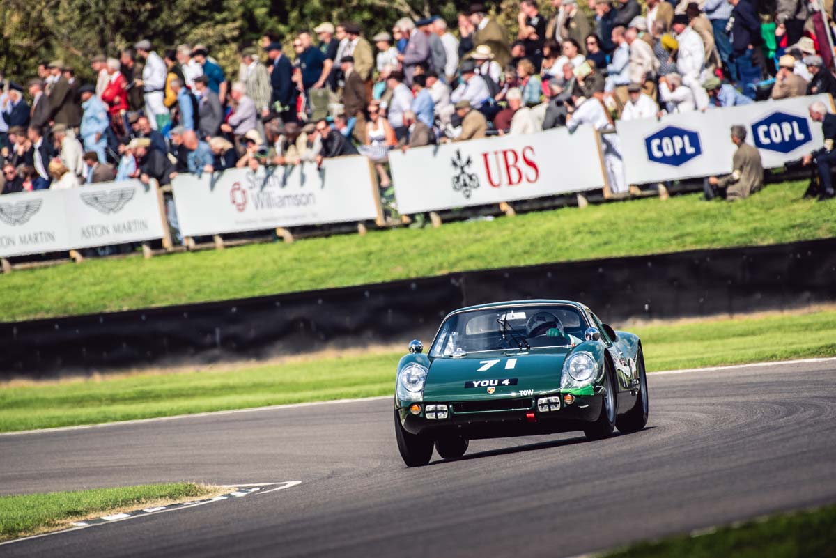 ex-Dickie Stoop Porsche 904 at Goodwood Revival TT race — Maxted-Page historic Porsche specialists