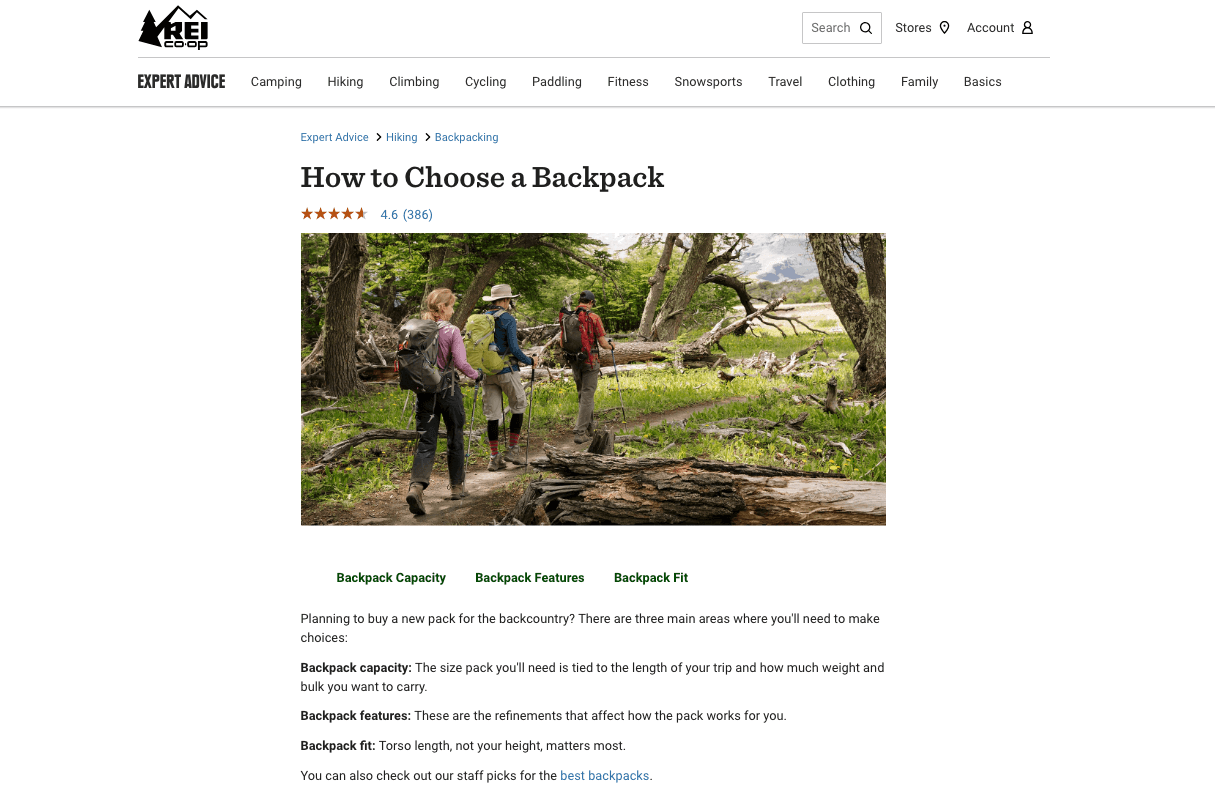how to choose a back pack image