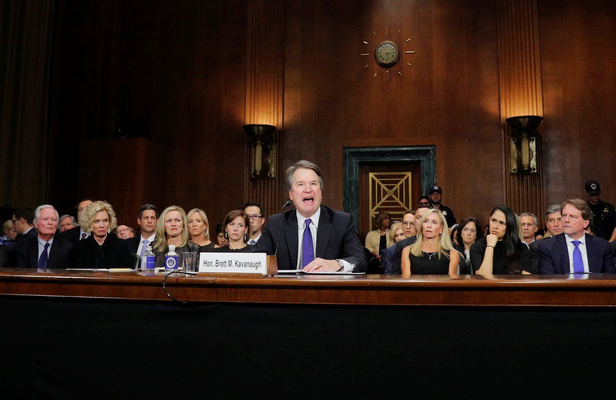 Brett Kavanaugh testifying before Senate Judiciary Committee on September 27 2018