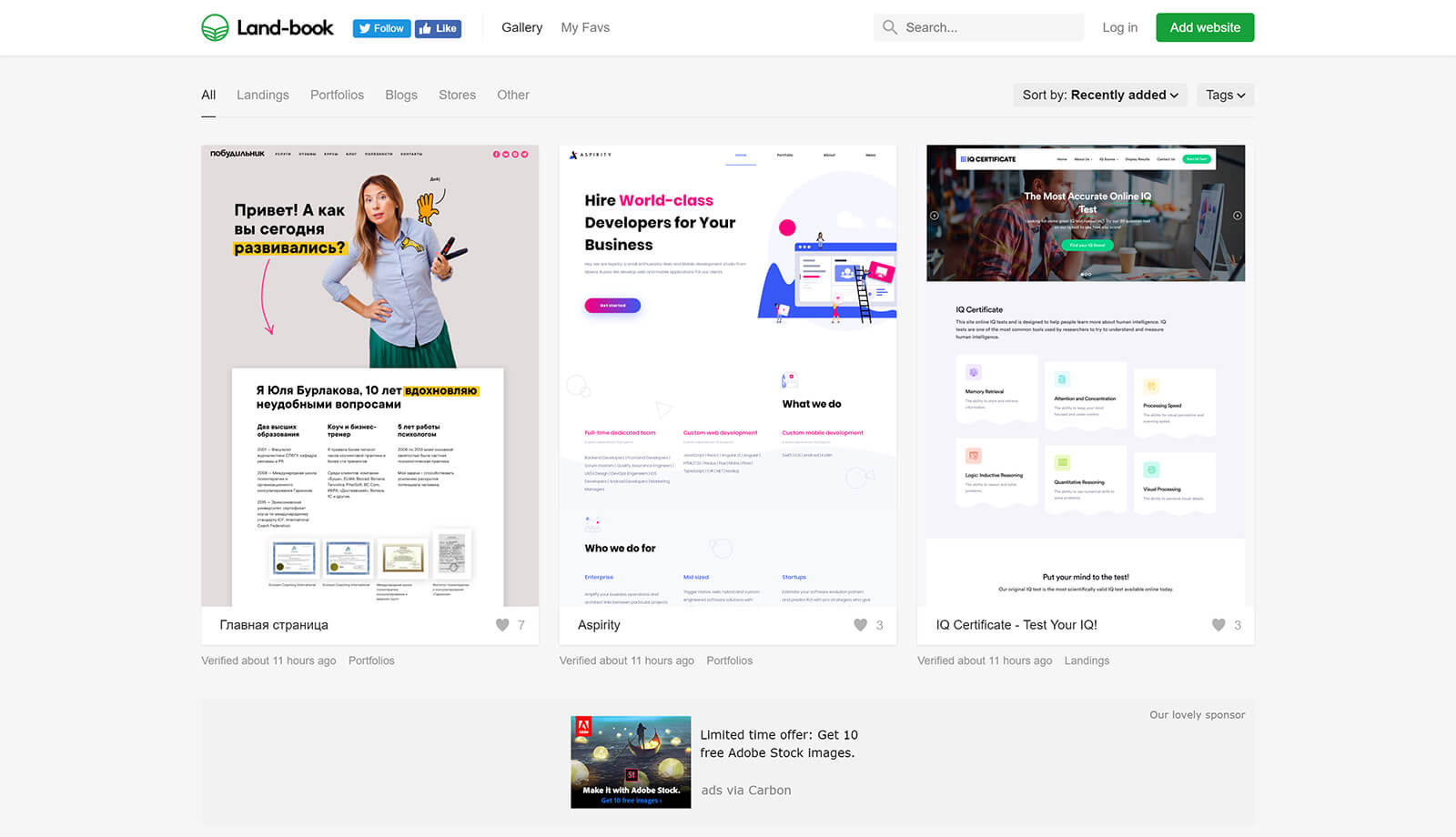 Land-book marketing-webdesign inspiratie