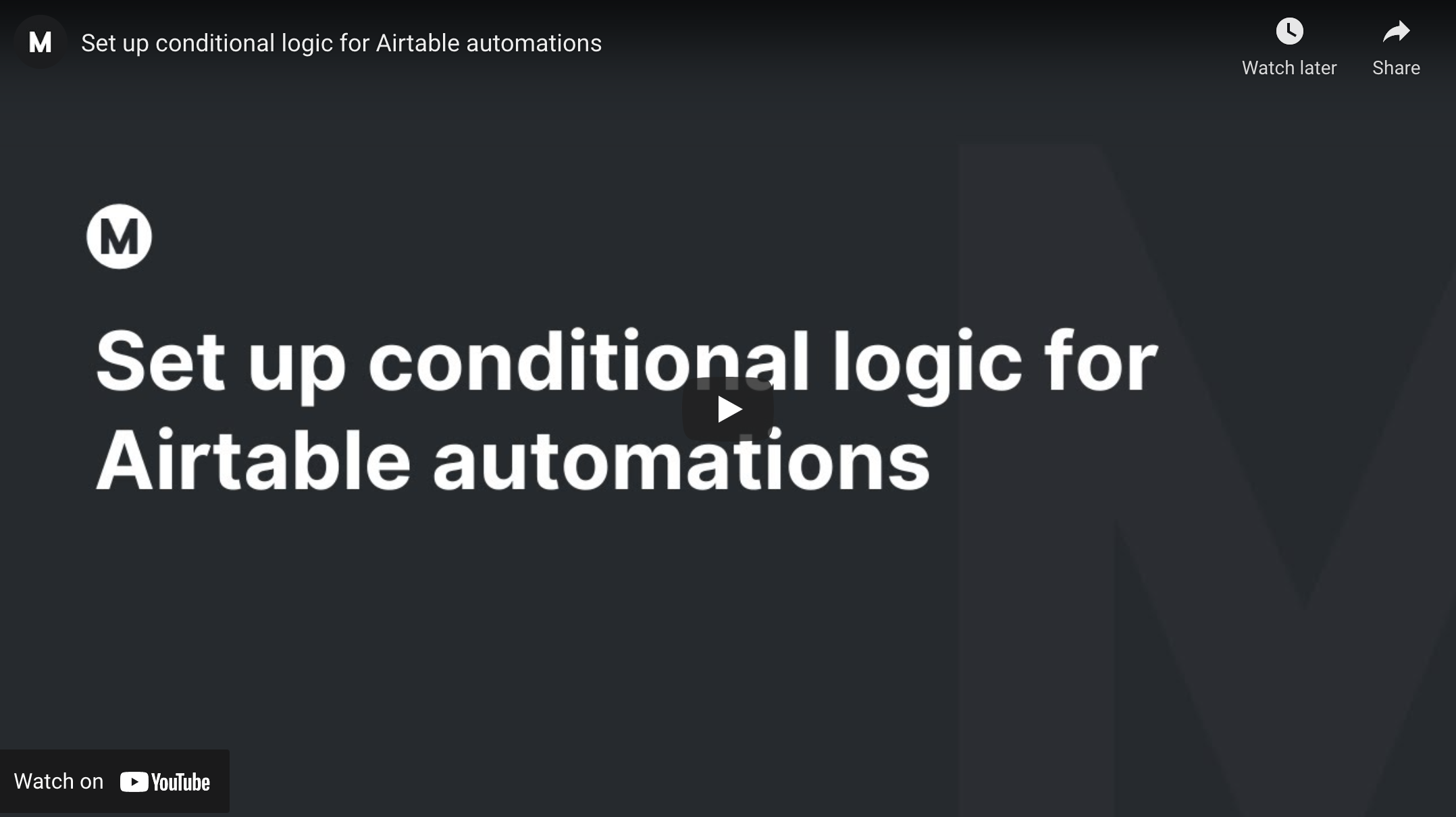 Set up conditional logic for Airtable automations