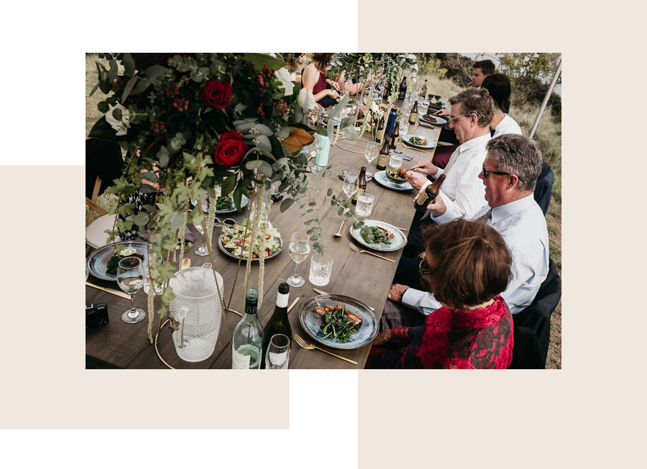 Wedding seated dining.