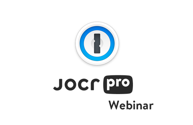 Jocr Pro Webinar 1Password