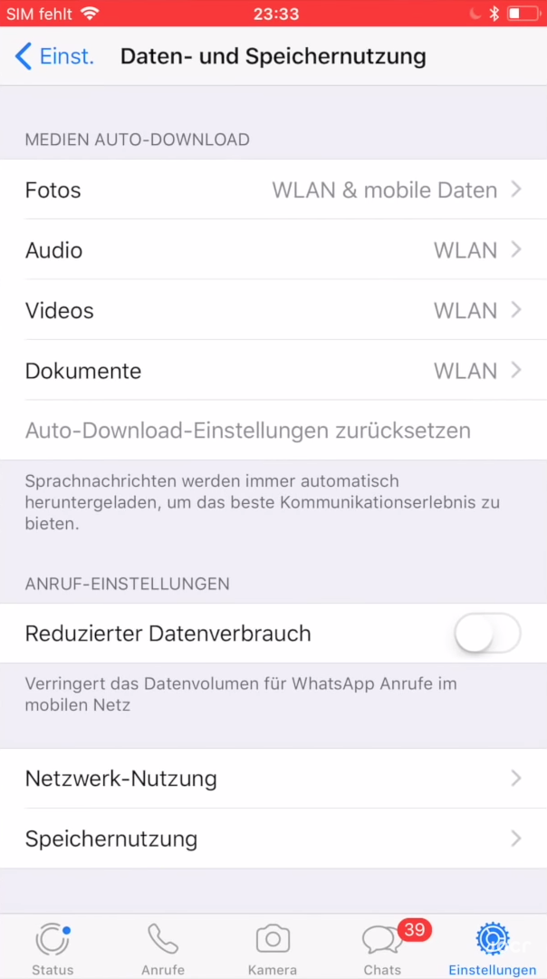 Datenvolumen sparen