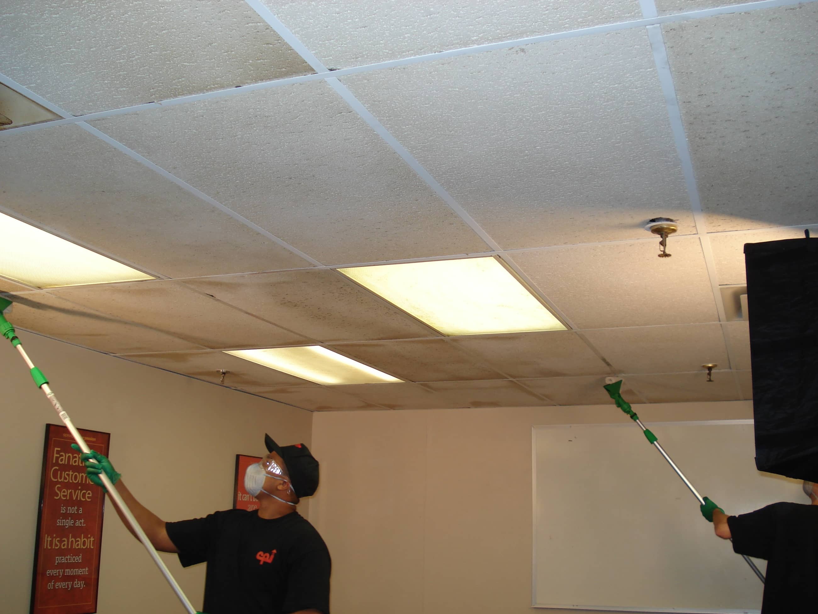 Commercial Wall & Ceiling Cleaning Highland Park Acoustic Tile High