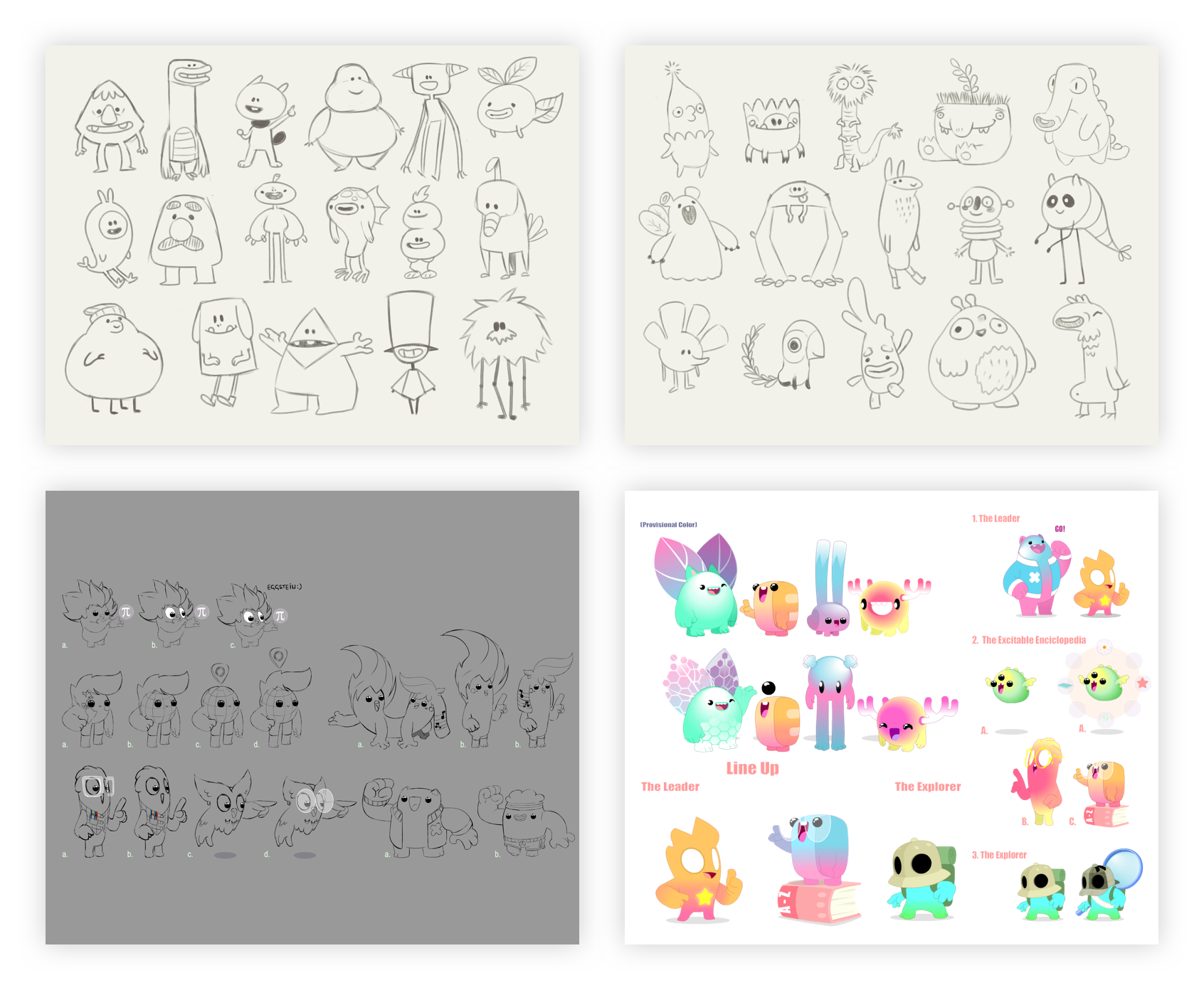 Early character developments