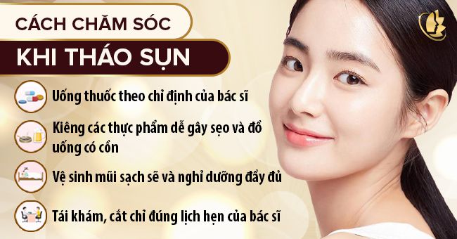 Chăm sóc khi tháo sụn mũi