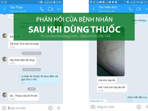 phản hồi của khách hàng nấm da