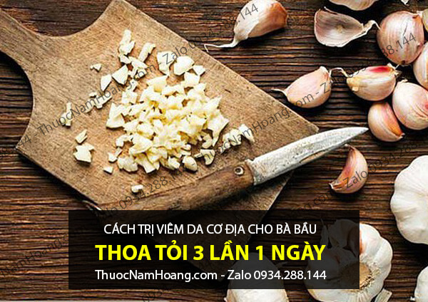cách trị viêm da cơ đia cho bà bầu