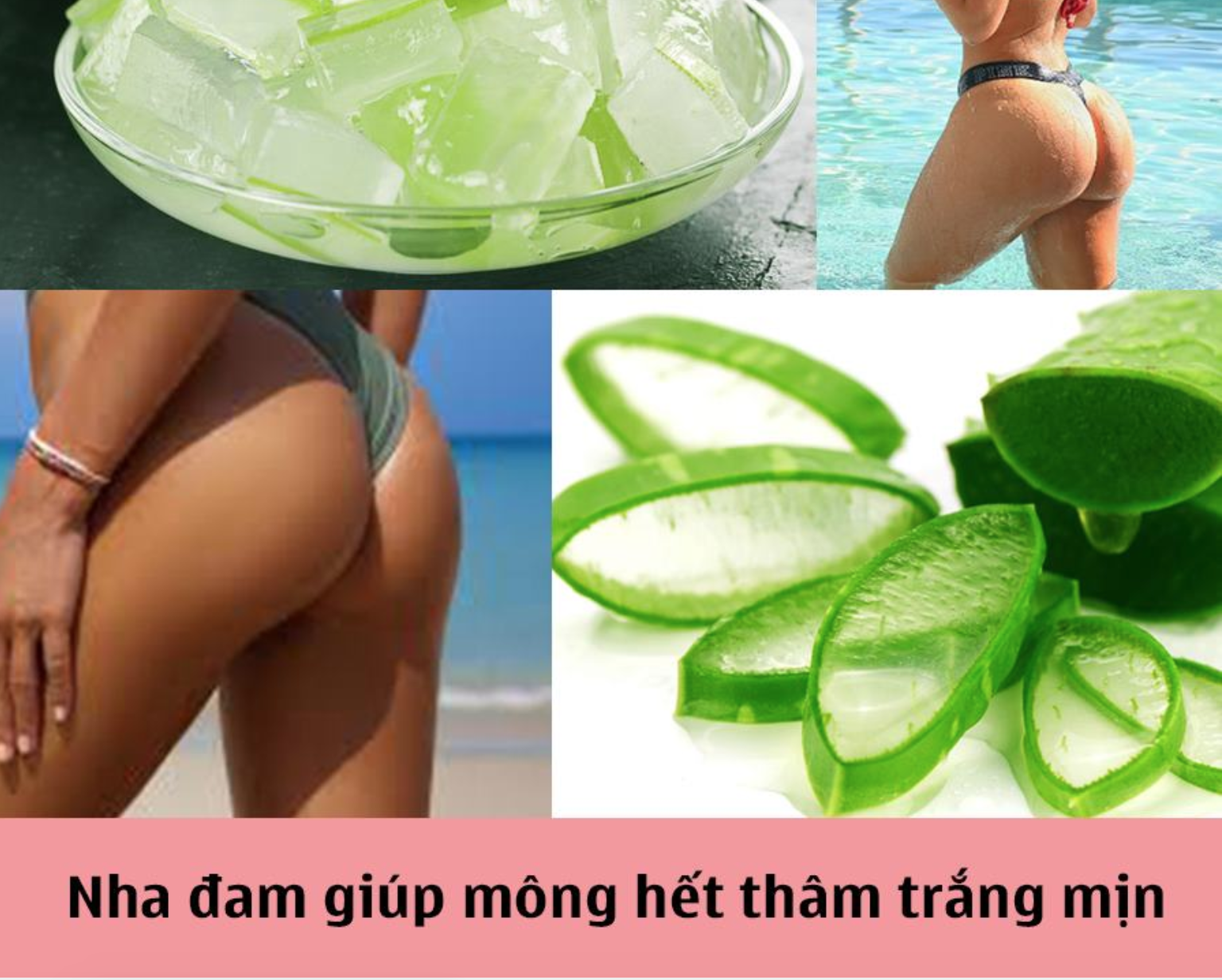 trị thâm mông bằng nha đam