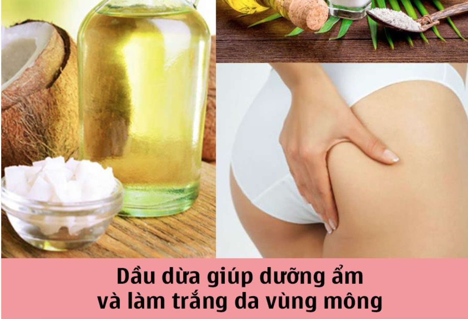 trị thâm mông bằng dầu dừa