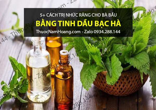 chữa đau nhức răng khi mang thai bằng tinh dầu bạc hà