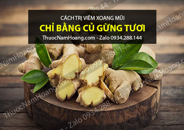 chữa bệnh viêm mũi dị ứng thời tiết bằng củ gừng