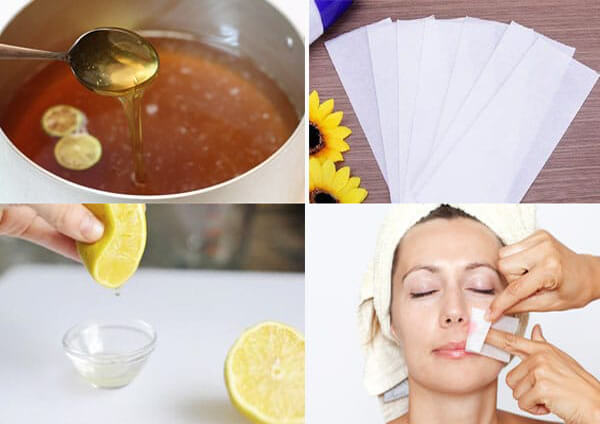 cách triệt râu mép bằng mật ong, đường, chanh