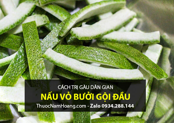 cách trị gàu bằng vỏ bưởi