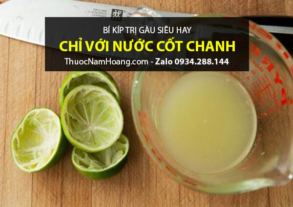 Cách làm hết gàu tại nhà bằng chanh tươi
