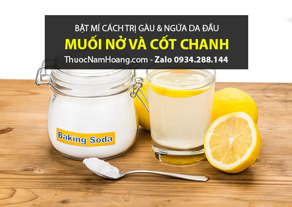 Cách trị gàu nhanh nhất tại nhà bằng muối nở và chanh