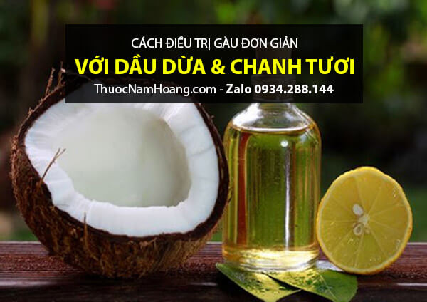 Cách trị tóc gàu bằng dầu dừa và chanh loại bỏ bã dầu