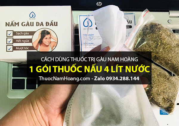 cách sử dụng thuốc gội trị gàu nam hoàng