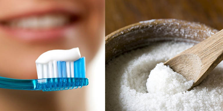 Sử dụng kem đánh răng và muối trị hắc lào
