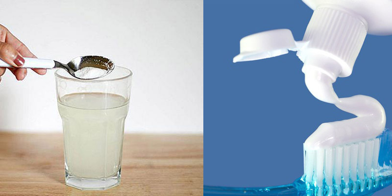 giấm với kem đánh răng trị hắc lào