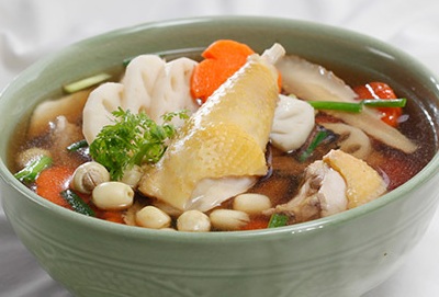 Bạch quả rang muối với gà