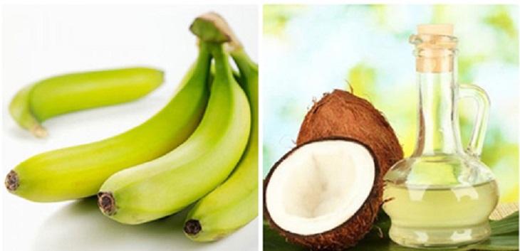 Chữa bệnh chàm bằng chuối xanh và dầu dừa