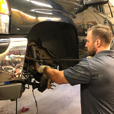 mechanical repairs on a truck