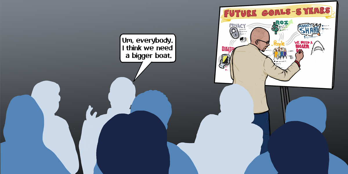 How Graphic Recording Themes & Truths Disguised As Jokes Communicates