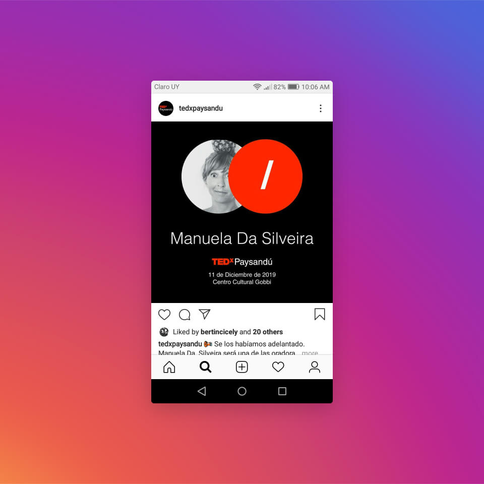 TEDx Paysandú Instagram Post