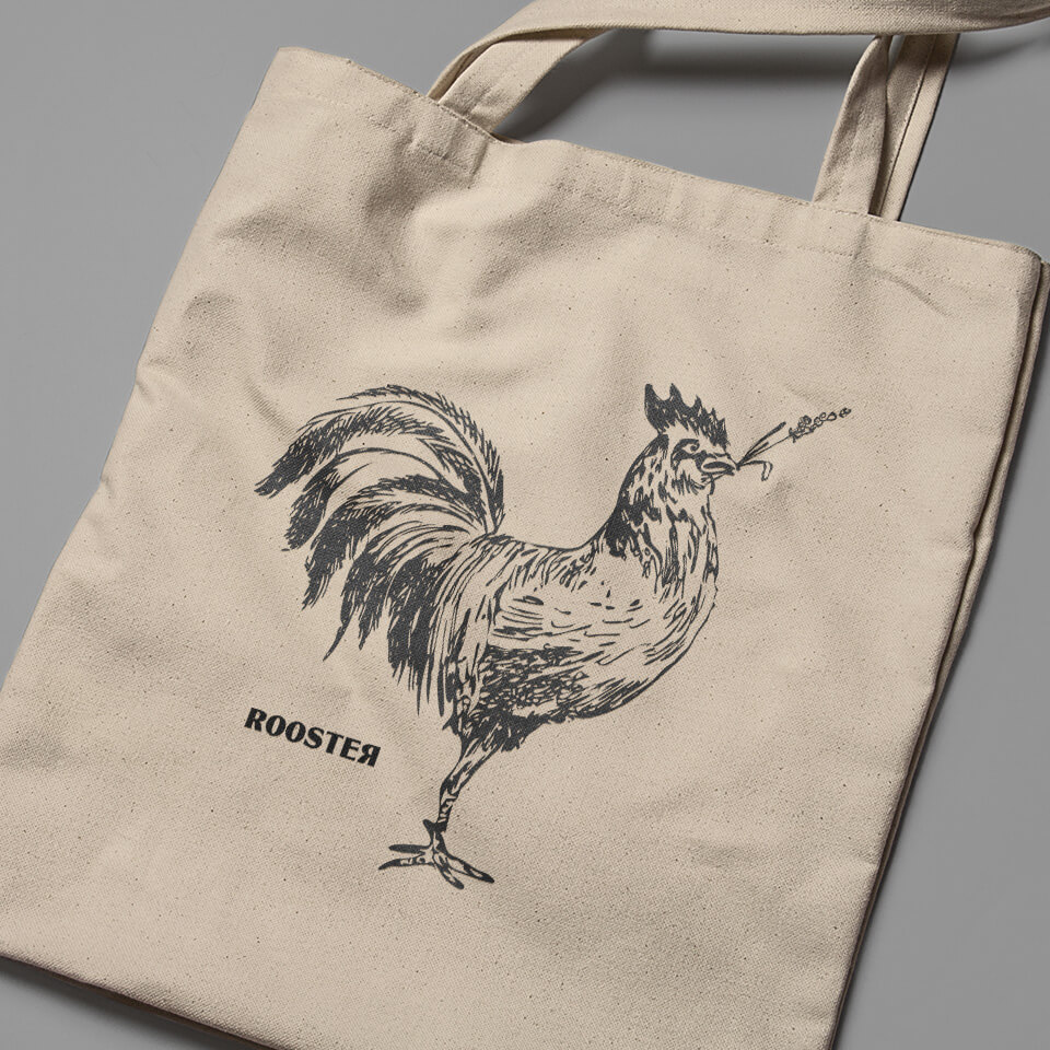 Rooster Totem Bag - Bolsa de Tela Rooster