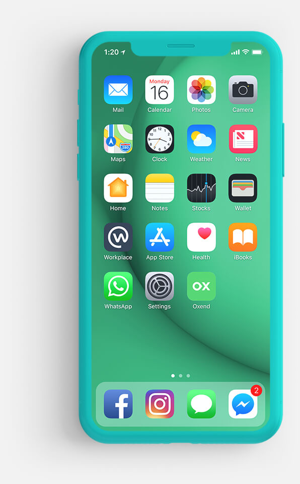 Oxend - Webclip icon on mobile homescreen