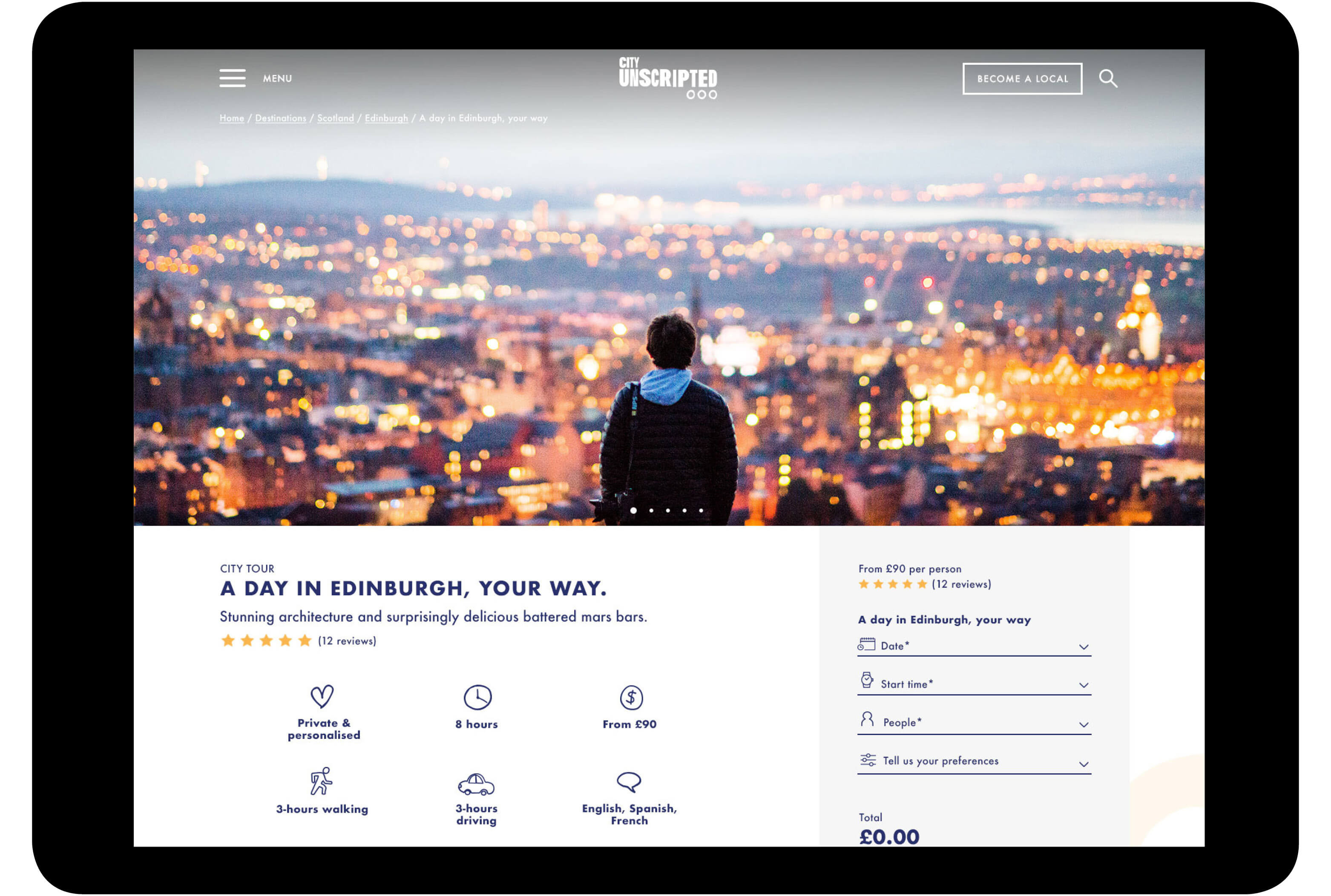 City Unscripted experience page