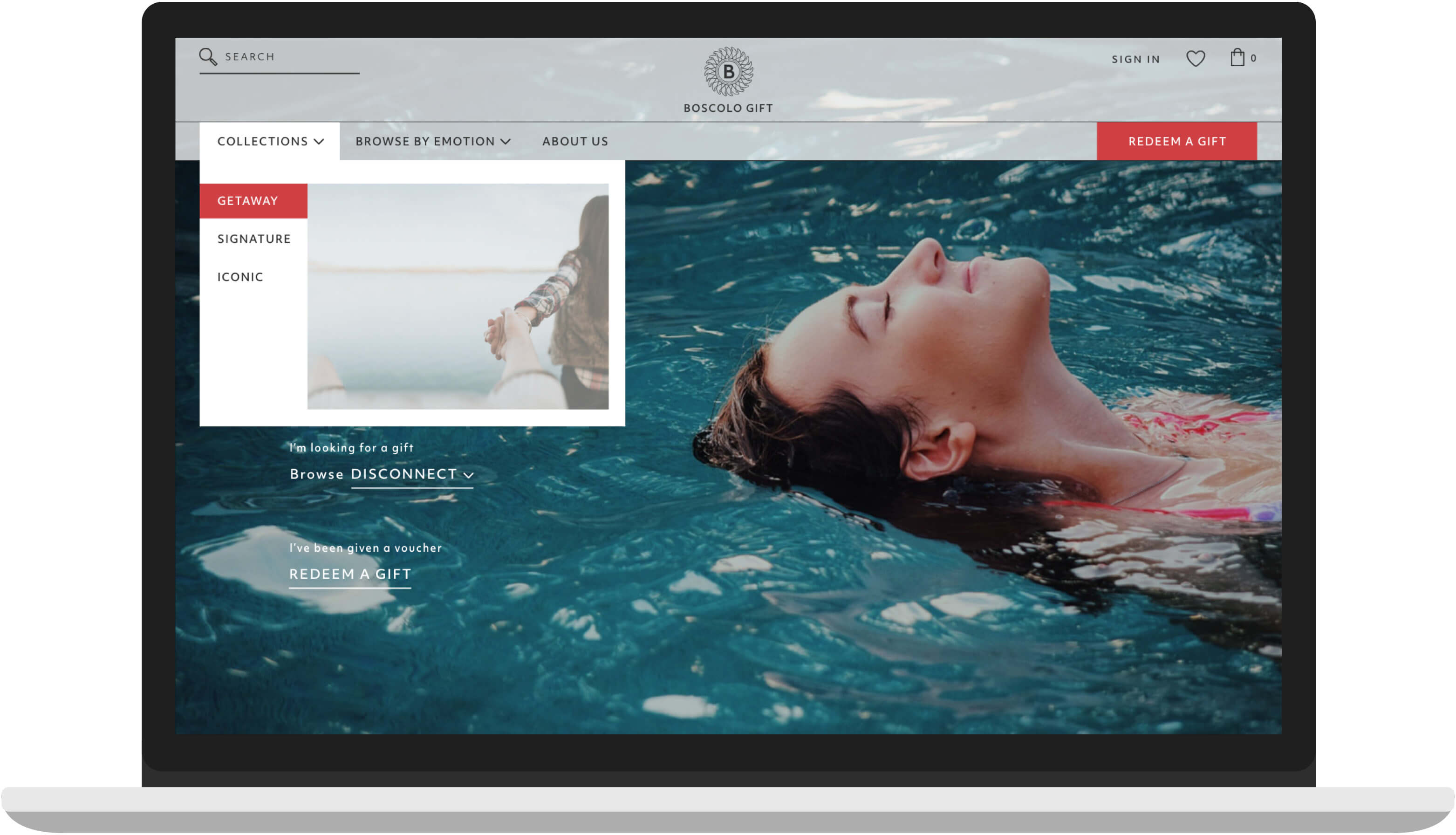 Boscolo Gift Desktop Navigation
