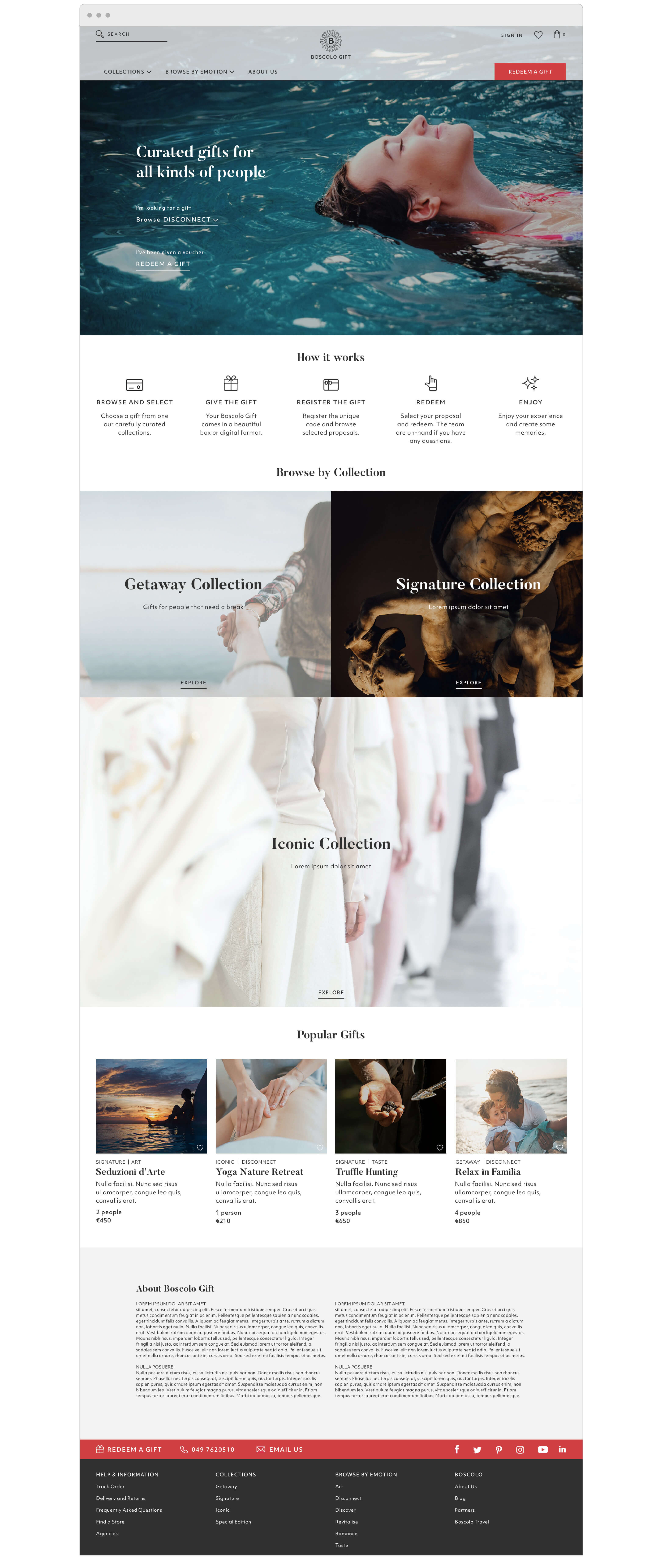 Boscolo Gift Home Page