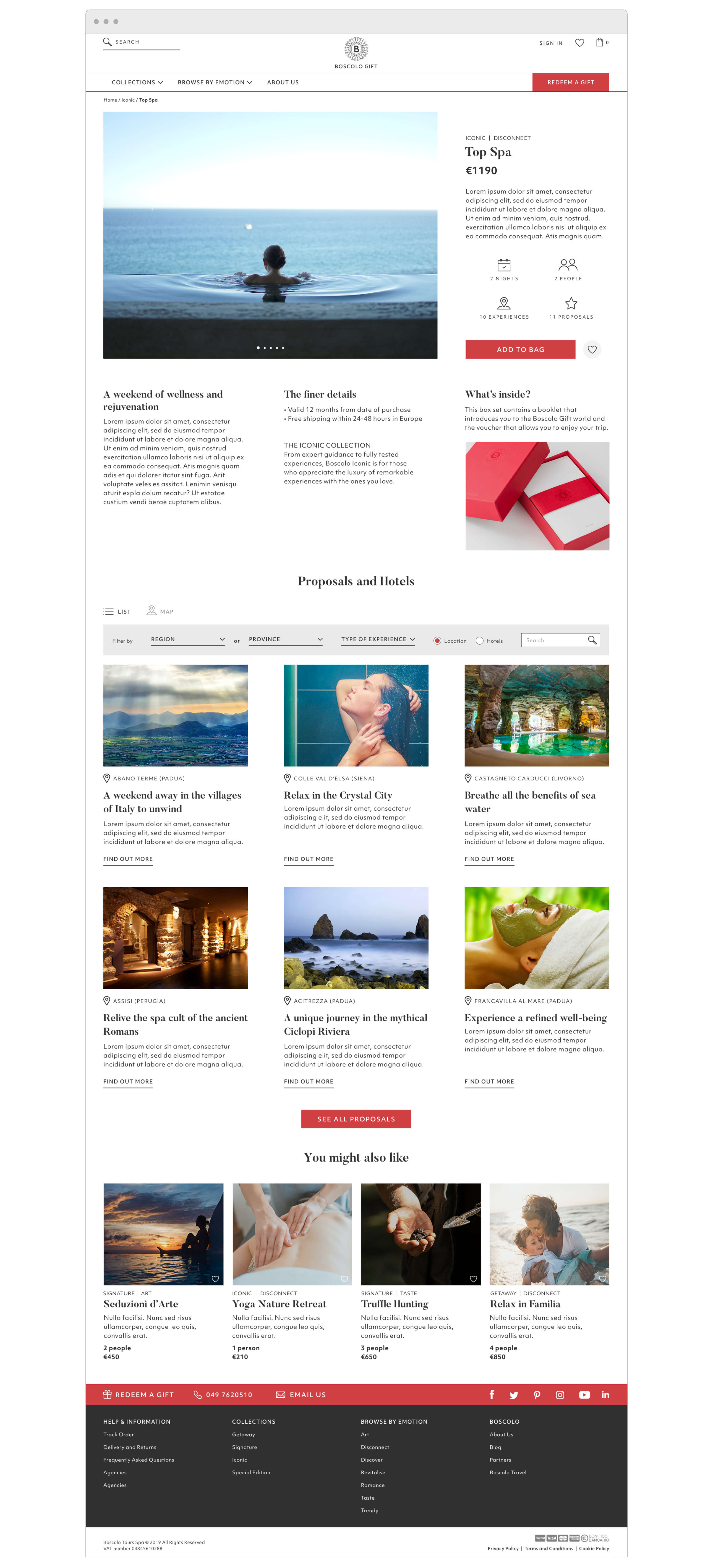 Boscolo Gift Product Page